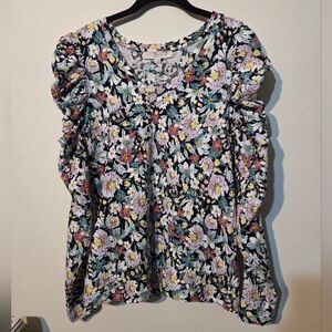 Floral Women's Top LOFT Medium